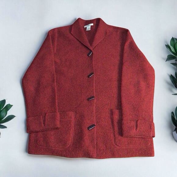 Jillian Jones 100% Wool Cardigan Sweater Women's Medium Buttoned Collared - Picture 1 of 6